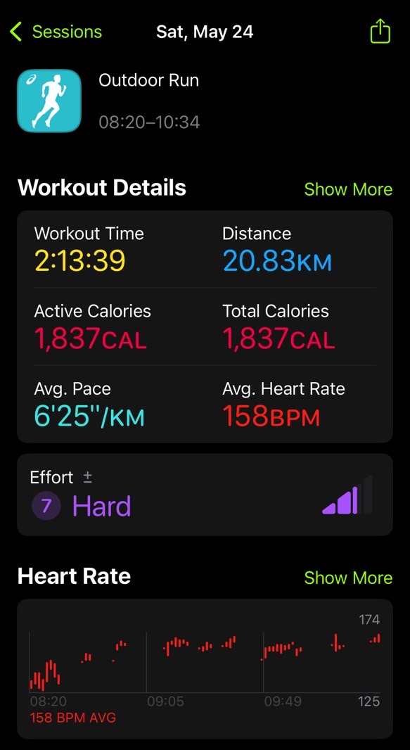 The Fitness app saw that I ran a half-marathon with Runkeeper.