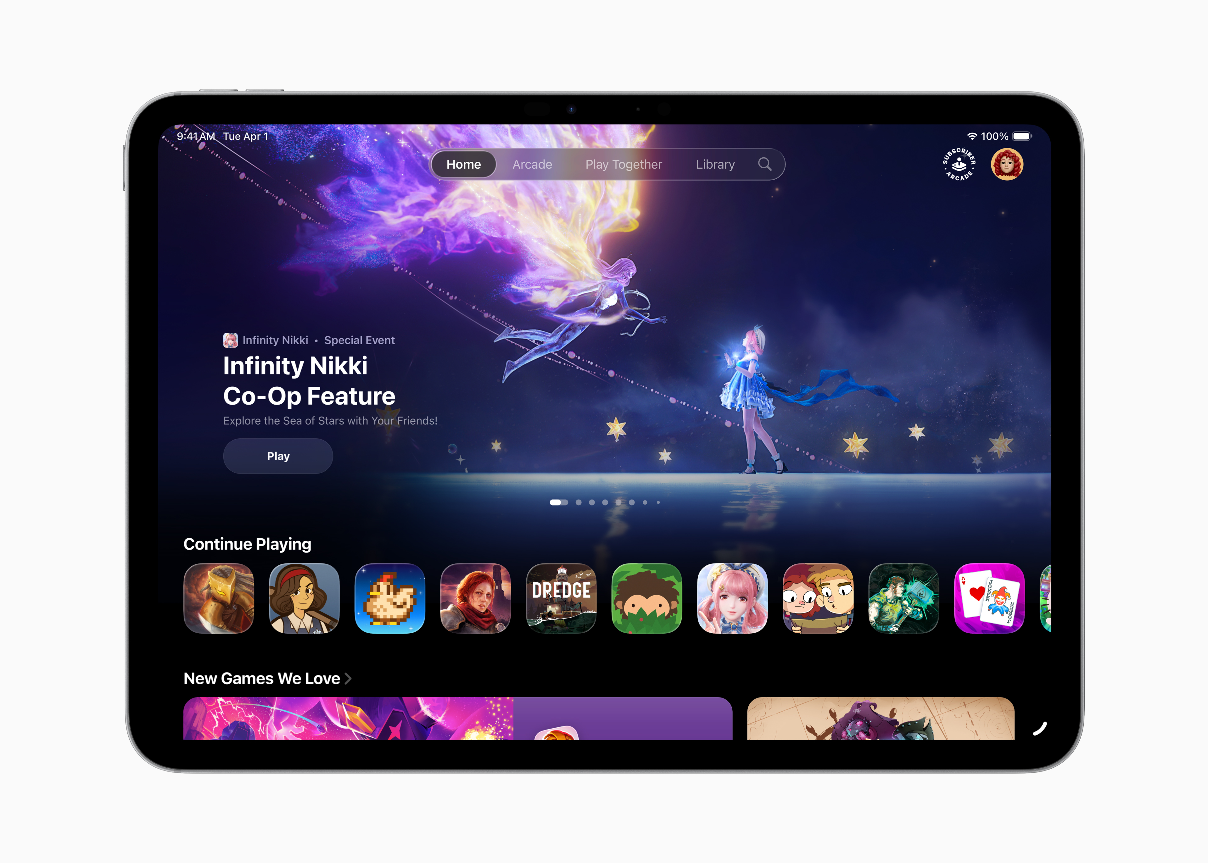 Apple's new Games app on iPadOS 26